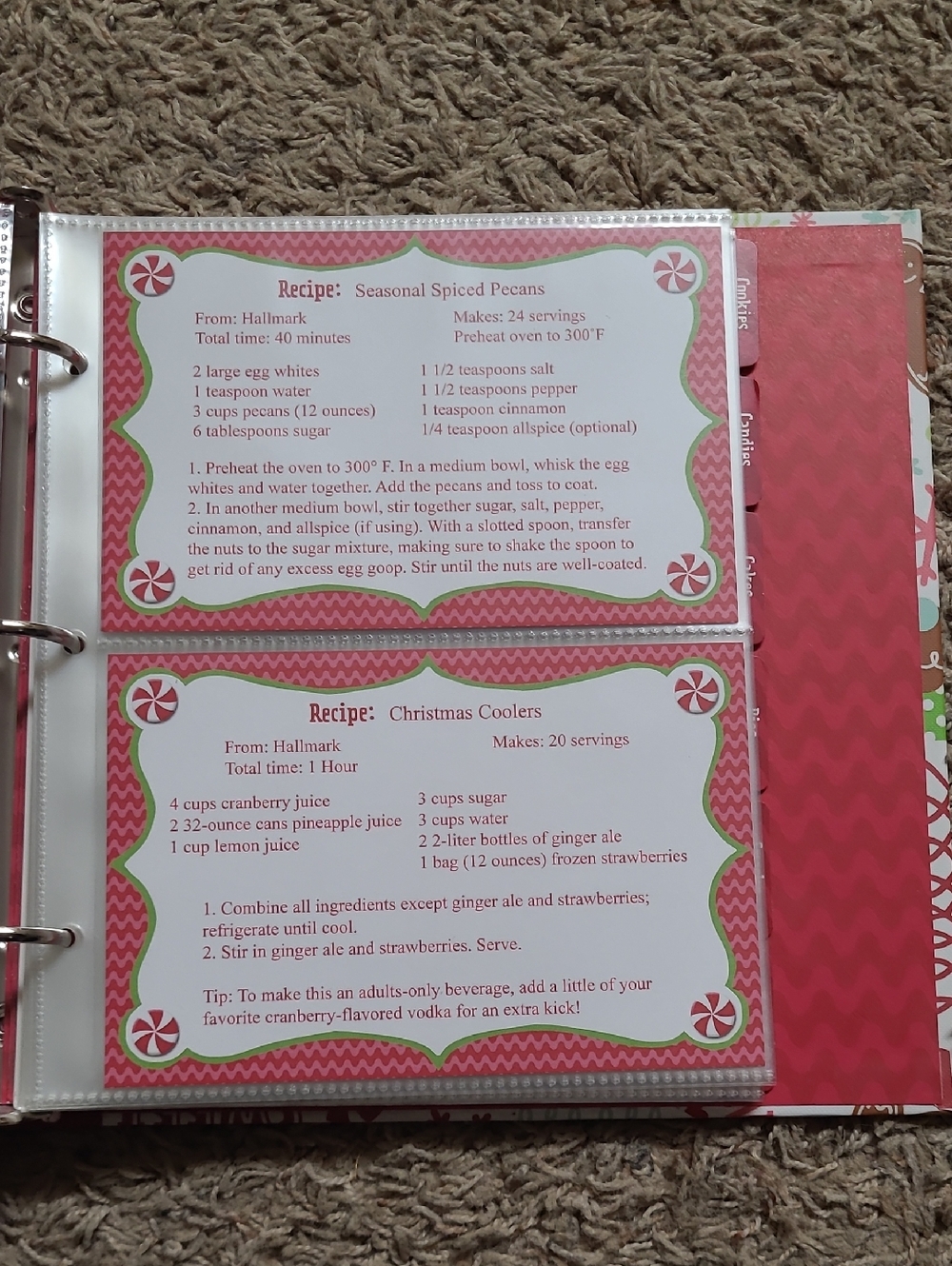 Hallmark Holiday Recipe Card Set - Picture 5 of 9